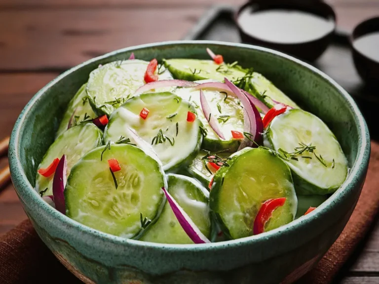 Delicious High-Protein Creamy Cucumber Salad with Cottage Cheese Dressing