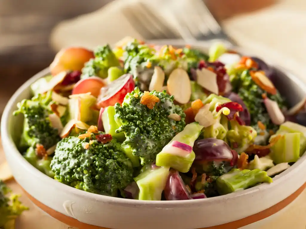Green Harmony Broccoli Salad with Herbal Vitality Dressing 2 Green Harmony Broccoli Salad with Herbal Vitality Dressing